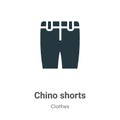 Chino shorts vector icon on white background. Flat vector chino shorts icon symbol sign from modern clothes collection for mobile