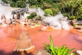 Chinoike Jigokuor Blood pond hell in Beppu, Oita, Japan. Royalty Free Stock Photo