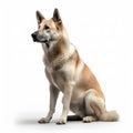 Chinook breed dog isolated on a clean white background