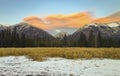 Chinook Clouds Dramatic Sky Mountain Peaks Canmore Alberta Foothills Canadian Rockies Royalty Free Stock Photo