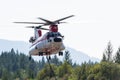 Chinook helicopter lifting off