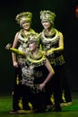 Chinse dancers. Zhuhai Han Sheng Art Troupe. Spring festival 2013 Royalty Free Stock Photo