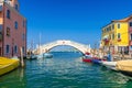 Chioggia cityscape with narrow water canal Vena