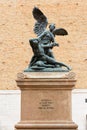 Chioggia, Italy-August 26, 2018: Province of Venice. monument on the city street.