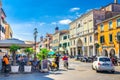 Chioggia colorful multicolored buildings in historical town centre