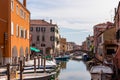 Chioggia - Scenic view of peaceful canal Vena nestled in charming town of Chioggia, Venetian, Veneto Royalty Free Stock Photo