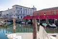 Chioggia - Scenic view of town hall and fish market along the enchanting Canal Vena in Chioggia Royalty Free Stock Photo