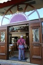 Chios Island city center, old style restaurant, Greece