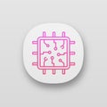 Chip app icon Royalty Free Stock Photo