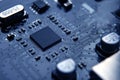 Chip board and processor technology digital close up