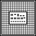 Chip, circuit, computer, cpu, microchip, processor vector icon or logo isolated on transparent background Royalty Free Stock Photo
