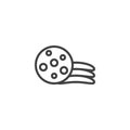 Chip cookies line icon