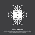 Chip, cpu, microchip, processor, technology Icon. glyph vector symbol for UI and UX, website or mobile application Royalty Free Stock Photo