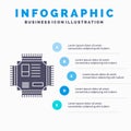 Chip, cpu, microchip, processor, technology Infographics Template for Website and Presentation. GLyph Gray icon with Blue