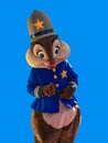 Chip and Dale Disney Character on Blue Background Royalty Free Stock Photo