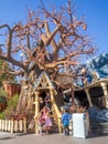 Chip and Dale's Tree House at the Toontown section of the Disneyland Park Royalty Free Stock Photo
