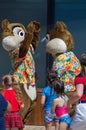 Chip and Dale in tropical outfit