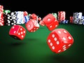 Chip and dice Royalty Free Stock Photo