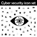 Chip eye lens rounded icon. Cyber security icons universal set for web and mobile Royalty Free Stock Photo