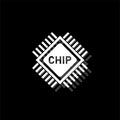 Chip icon flat