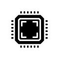 Chip vector glyph flat  icon Royalty Free Stock Photo