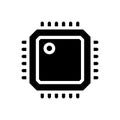 Chip vector glyph flat icon Royalty Free Stock Photo