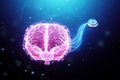 A chip implanted in the brain, neurotechnology, a microprocessor connected electrically to human neurons. Neural networks,
