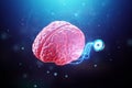 A chip implanted in the brain, neurotechnology, a microprocessor connected electrically to human neurons. Neural networks,