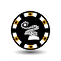 Chip poker casino Christmas new year. Icon illustration EPS 10 on white easy to separate the background. use for sites, de Royalty Free Stock Photo