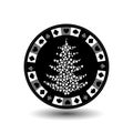 Chip poker casino Christmas new year. Icon illustration EPS 10 on white easy to separate the background. use for sites, de Royalty Free Stock Photo