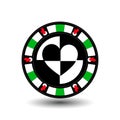 Chip poker casino Christmas new year. Icon illustration EPS 10 on white easy to separate the background. use for sites, de Royalty Free Stock Photo