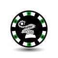 Chip poker casino Christmas new year. Icon illustration EPS 10 on white easy to separate the background. use for sites, de Royalty Free Stock Photo