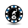 Chip poker casino Christmas new year. Icon illustration EPS 10 on white easy to separate the background. use for sites, de