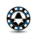 Chip poker casino Christmas new year. Icon illustration EPS 10 on white easy to separate the background. use for sites, de Royalty Free Stock Photo