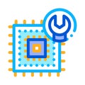 Chip Repair Icon Vector Outline Illustration