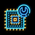 Chip Repair neon glow icon illustration