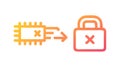 Chip Security Breach Icon. Data Vulnerability Hacking, vector design Generative AI Royalty Free Stock Photo