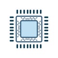 Chip technology circuits system icons design, a vector AI symbol concept design for UI creation, artificial intelligence icon
