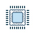 Chip technology circuits system icons design, a vector AI symbol concept design for UI creation, artificial intelligence icon
