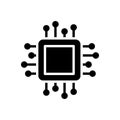 Chip vector glyph flat  icon Royalty Free Stock Photo
