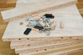 Chipboard and components for furniture assembly. Manufacturing, self-assembly of furniture at home