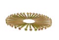 Chipboard screws, stacked in a circle on a light background Royalty Free Stock Photo