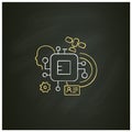 Chipization chalk icon Royalty Free Stock Photo
