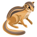 Chipmunk icon, cartoon style