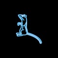 chipmunk icon in neon style. One of rodents collection icon can be used for UI, UX