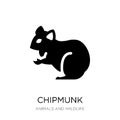 chipmunk icon in trendy design style. chipmunk icon isolated on white background. chipmunk vector icon simple and modern flat