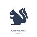 Chipmunk icon. Trendy flat vector Chipmunk icon on white background from animals collection