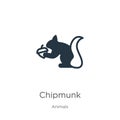 Chipmunk icon vector. Trendy flat chipmunk icon from animals collection isolated on white background. Vector illustration can be