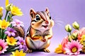 chipmunk striped animal cartoon alert