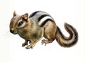 Chipmunk Tamias, realistic drawing Royalty Free Stock Photo